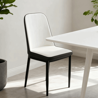 Modern  Grey Metal&Sponge&Leather Chair - For Dining Room/Living Room/Study Room