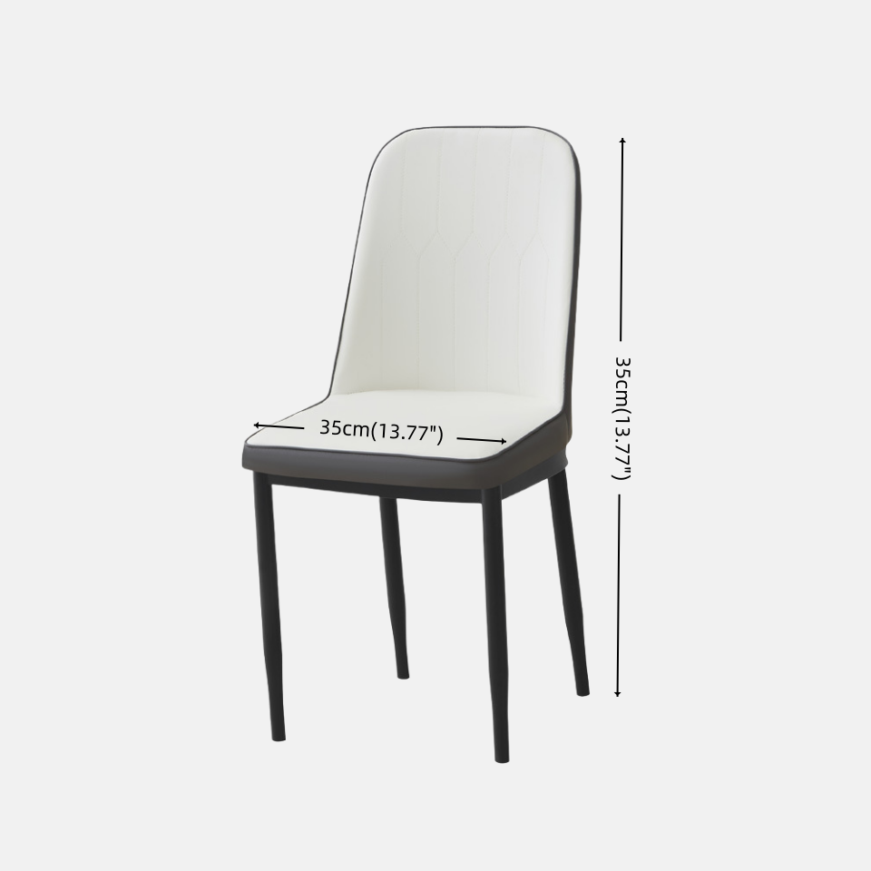 Modern  Grey Metal&Sponge&Leather Chair - For Dining Room/Living Room/Study Room