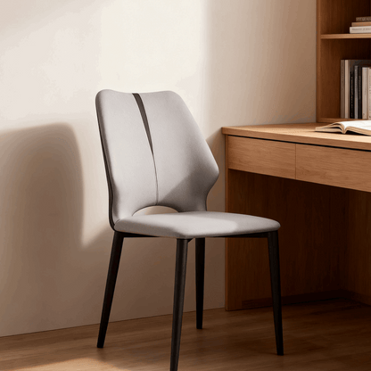 Modern Minimalist Chair - Gray Fabric for Dining Room
