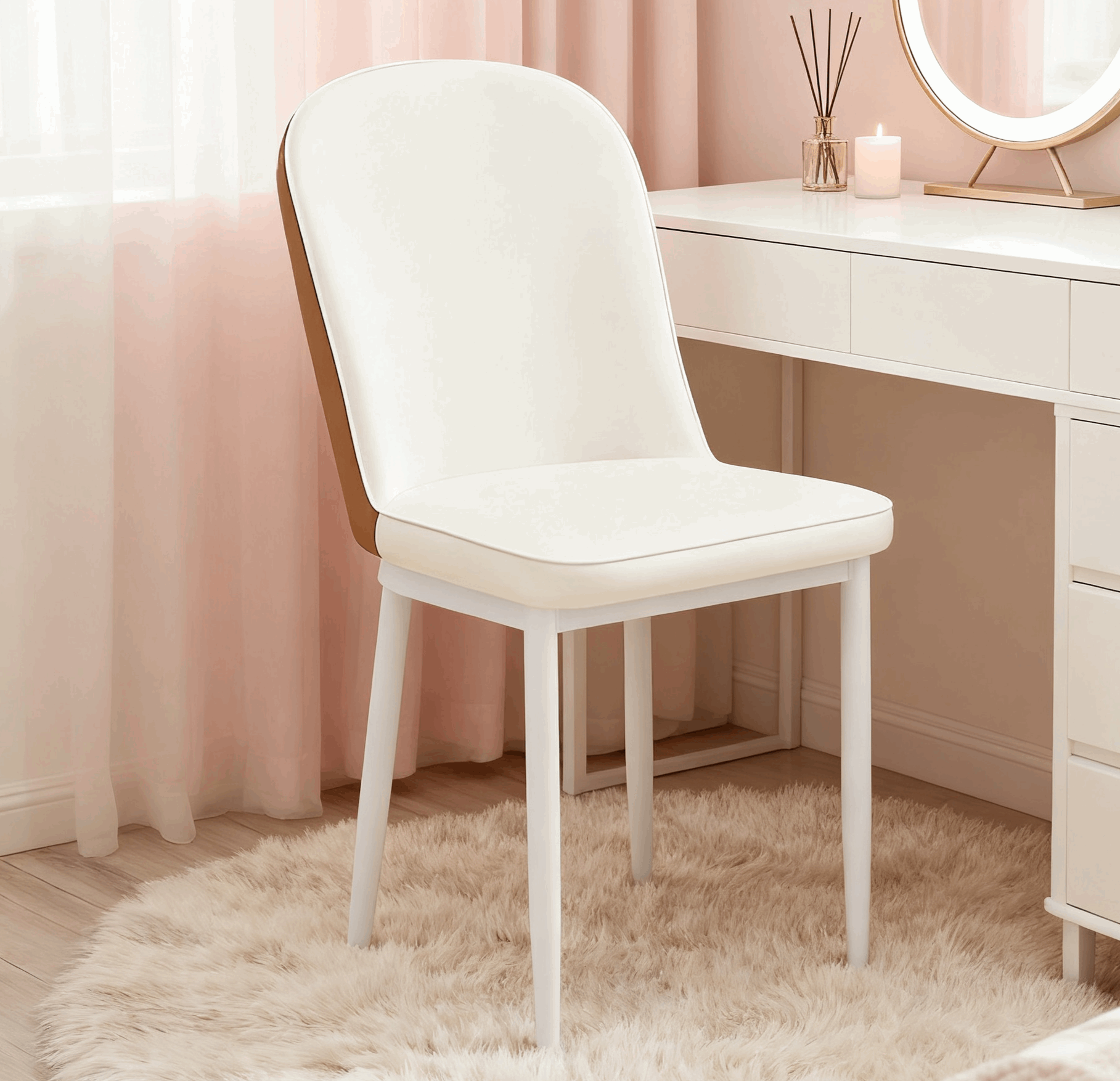 Modern Leather Reception Chair - Elegant Design for Home & Hotel