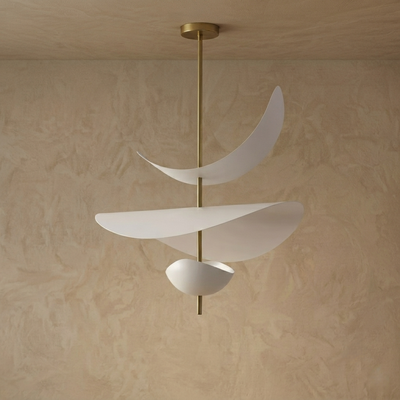 Arcato Nordic Pendant Lamp — White Layered Design for Dining Room C