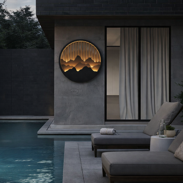 Lunara Modern Waterproof Wall Light – Circular Stainless Steel LED for Indoor/Outdoor