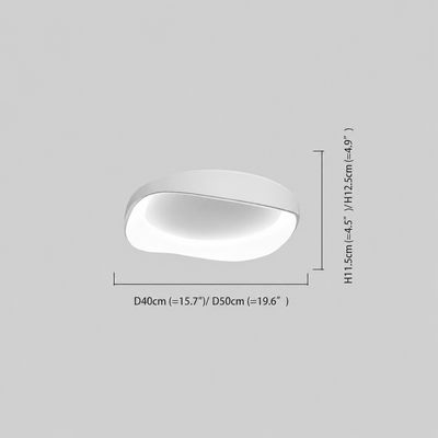 Lámpara de techo LED moderna blanca Crema, montaje empotrado, metal/acrílico, para sala de estar