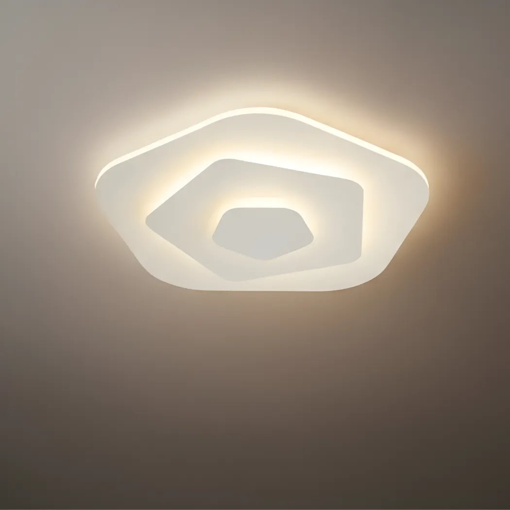 Crema Modern Nordic Round Flush Mount Ceiling Light – White Dimmable Fixture