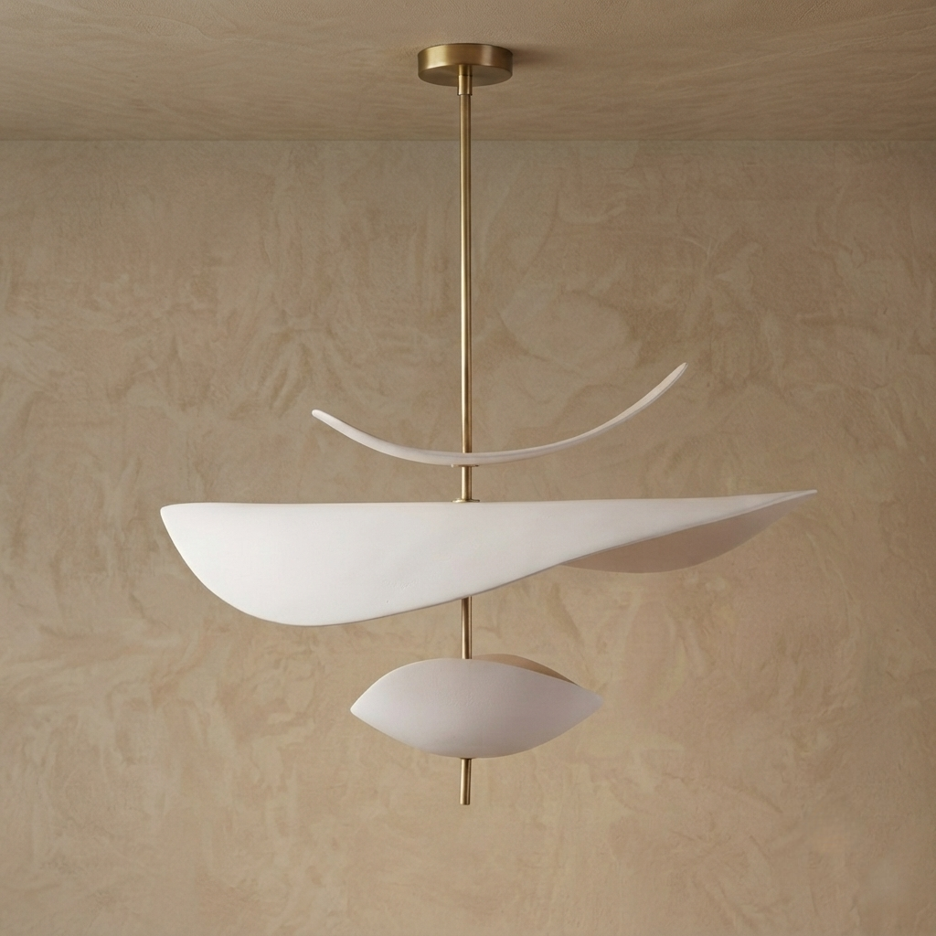 Arcato Nordic Pendant Lamp — White Layered Design for Dining Room D
