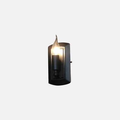 Irondale Industrial Easter Black Candle Metal Wall Lamp Corridor