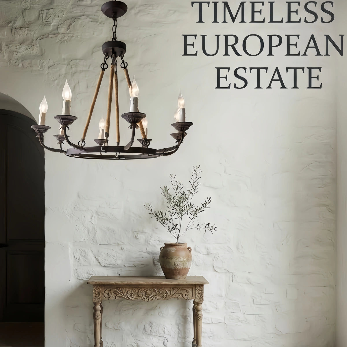  Metal Chandelier – 6/8/12-Light Vintage for Living Room
