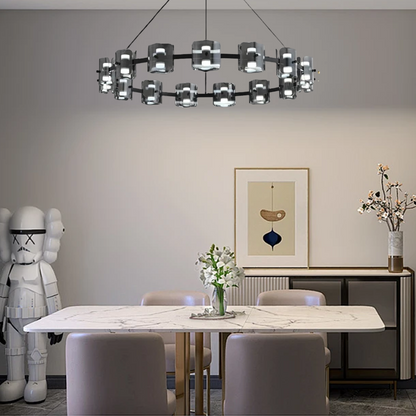 Excelis Royal Pendant Light - Gold/Black Metal