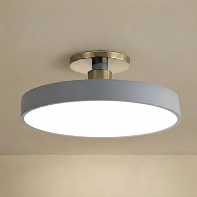 Modern Flush Mount Ceiling Light – Black and Gold LED Lamp for Living Room
