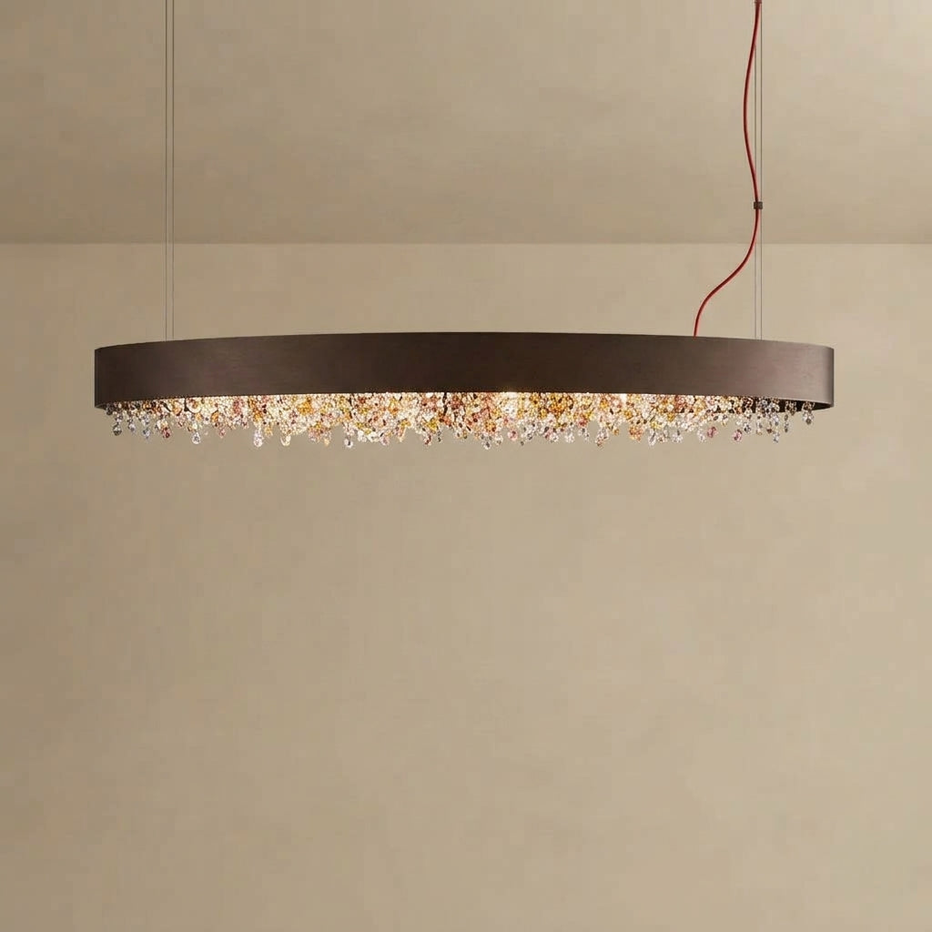 Lámpara Colgante Excelis Royal Crystal - Isla de Comedor/Cocina de 4 Colores