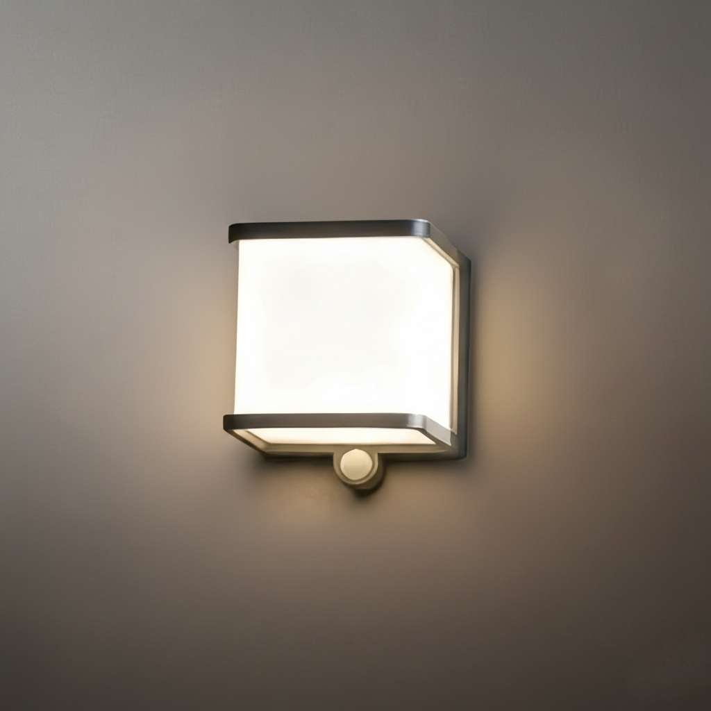 Lámpara de pared exterior Lunara - Moderna, LED con sensor solar e impermeable