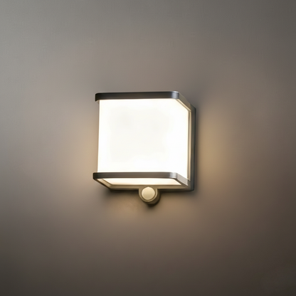 Lámpara de pared exterior Lunara - Moderna, LED con sensor solar e impermeable