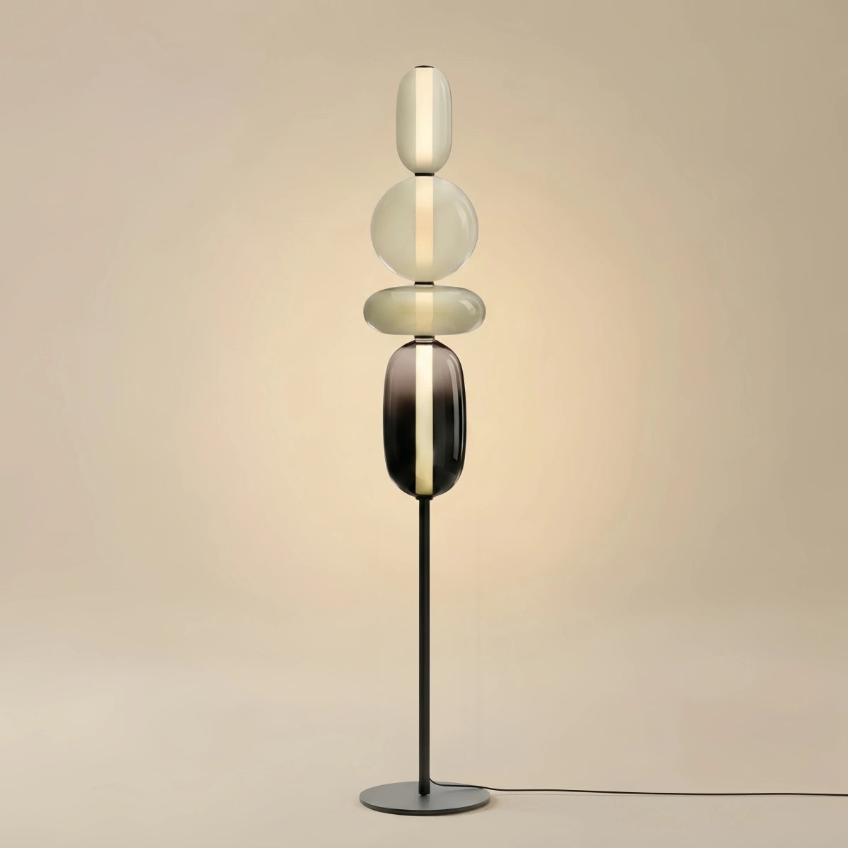 Prisma Modern Floor Lamp – Hand-Blown Crystal Interactive Design for Living Room Bedroom