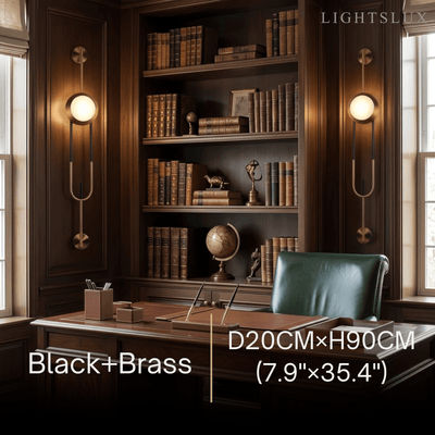 Irondale Industrial Pendant Wall Lamp -- Metal Black Brass for Bedroom Living Room Dining Room
