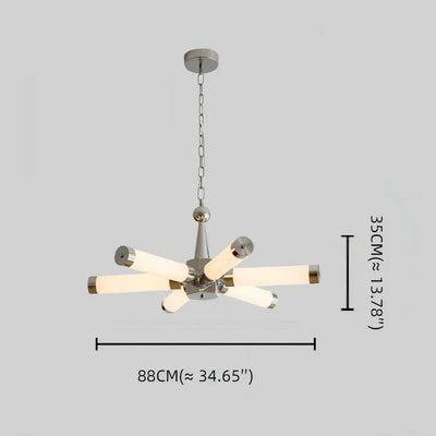 Irondale Industrial Chandelier -- Metal & Acrylic Dimmable for Dining Room Size