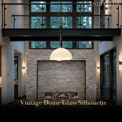 Vetro Retro Glass Pendant Light  White for Dining Room