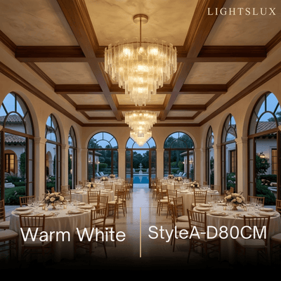 Excelis Luxury Chandelier -- Hand-Blown Glass & Metal 
