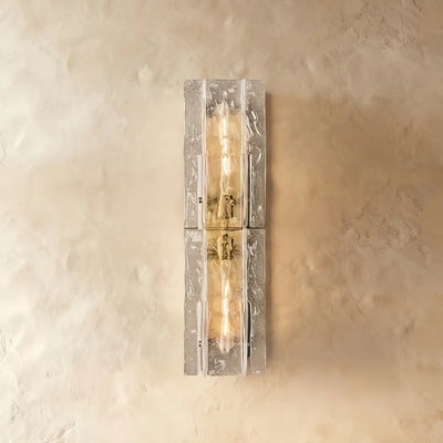 Vetro Elegant Postmodern Glass Wall Sconce -- Clear for Living Room