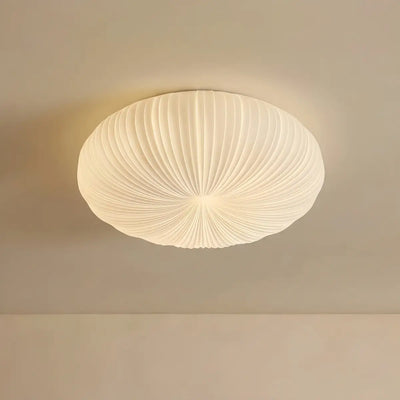 Crema Minimalist Ceiling Light -- PE & Metal, Beige for Living Room