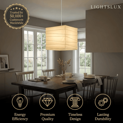 Wabi-sabi Linen Fabric LanternAmbieLight For Diningnt