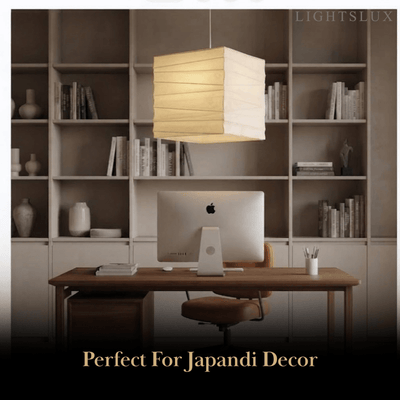 Zenno Wabi-sabi Linen Fabric Lantern Pendant