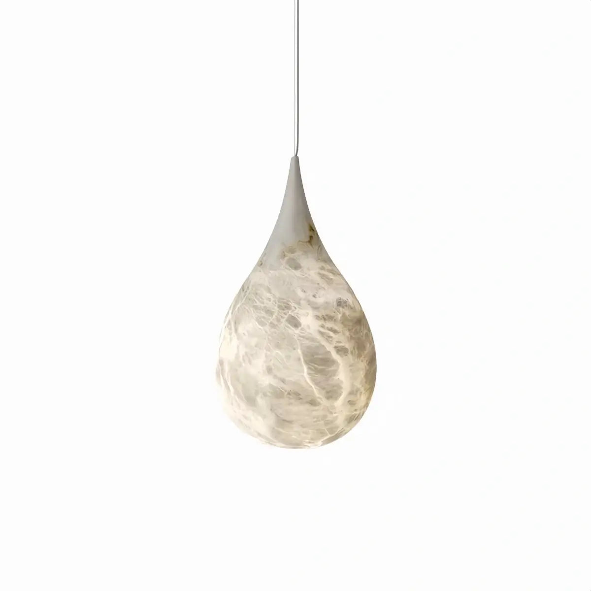Luxury Alabaster Teardrop Lamp——Natural Translucent For Dining & Bedroom