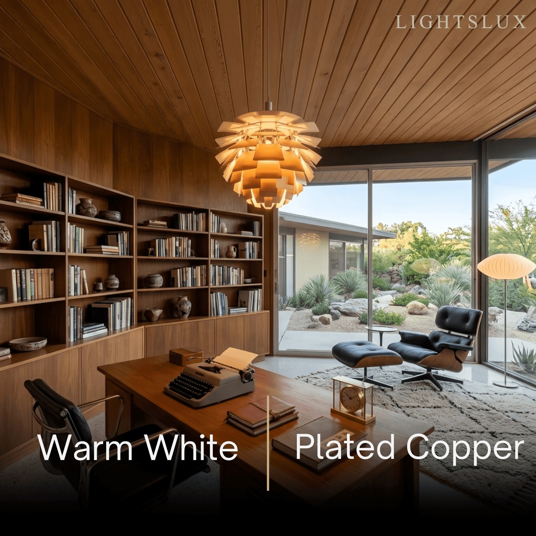 Vivara Nordic Aluminum Pendant Light — Pinecone Design Copper for Dining Room