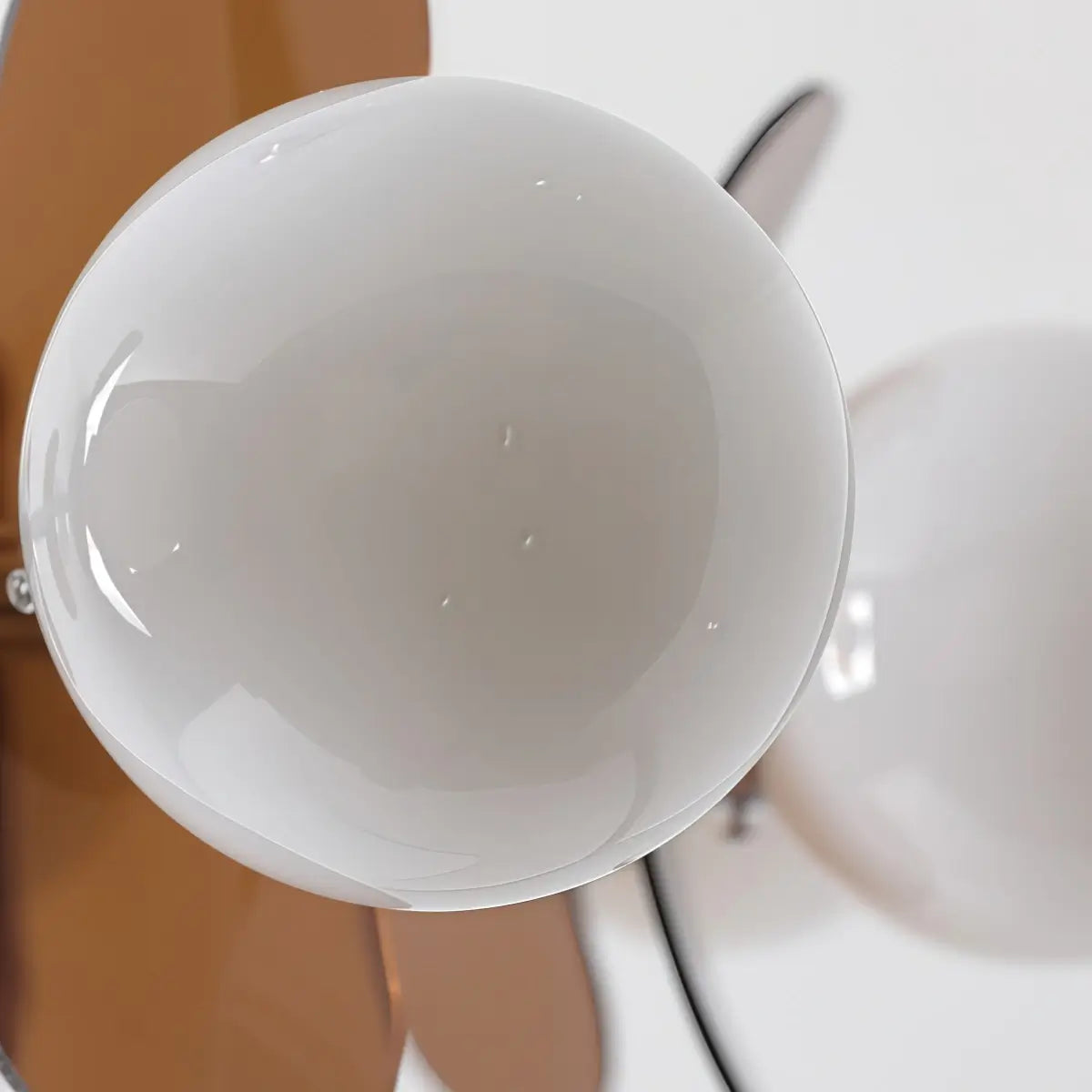 Detail Vivara Art Deco Pendant Lamp-- Metal & Acrylic Brown/Orange for Dining Room