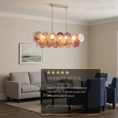 Art_Deco_Chandelier_Handcrafted_Iridescent_Cloud_Glass_for_Bedroom