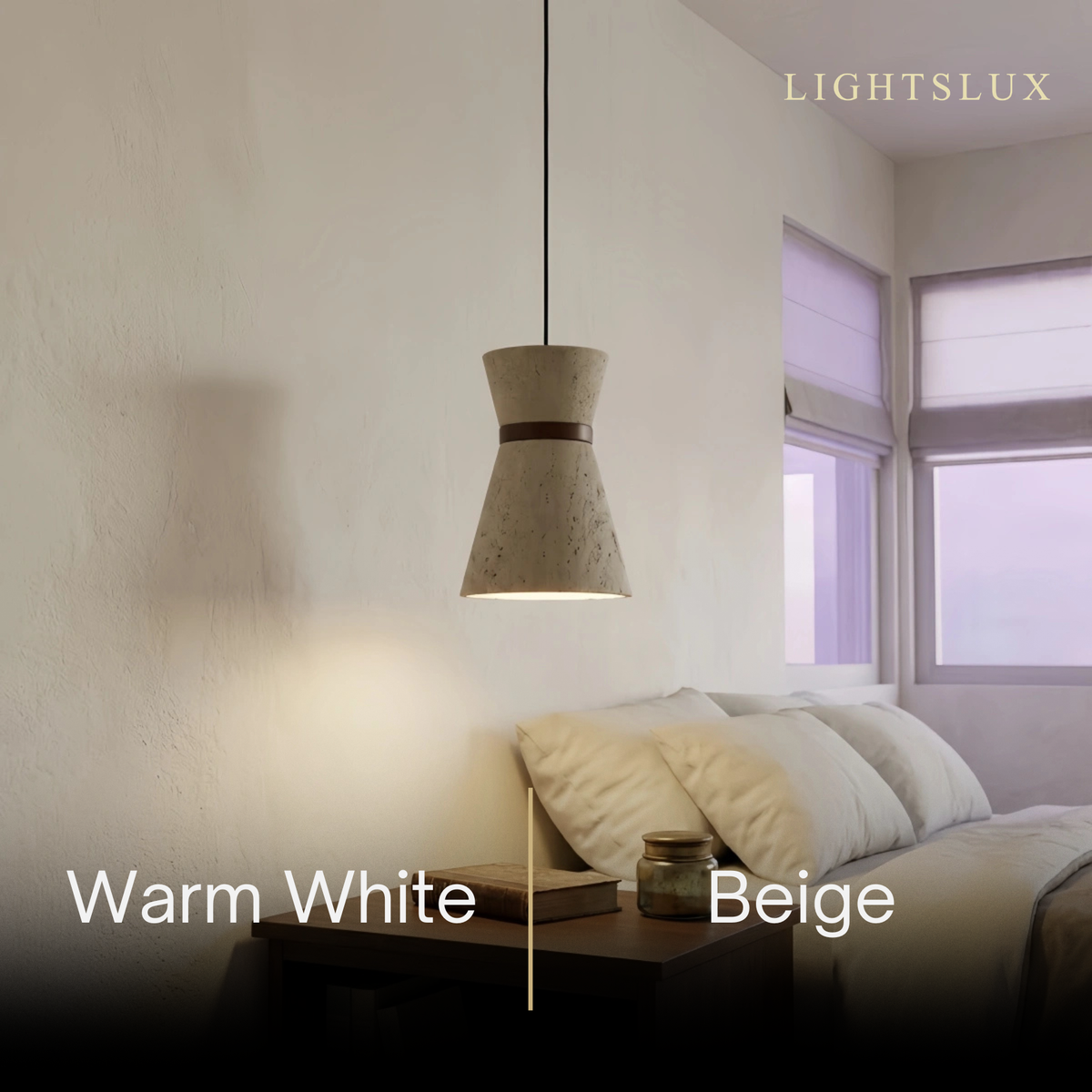 Strata_Travertine_Pendant_Light_--_Beige_Natural_Stone_for_BedRoom