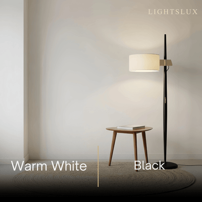 Velora Minimalist Wood Floor Lamp -- Cylindrical for Reading Corner