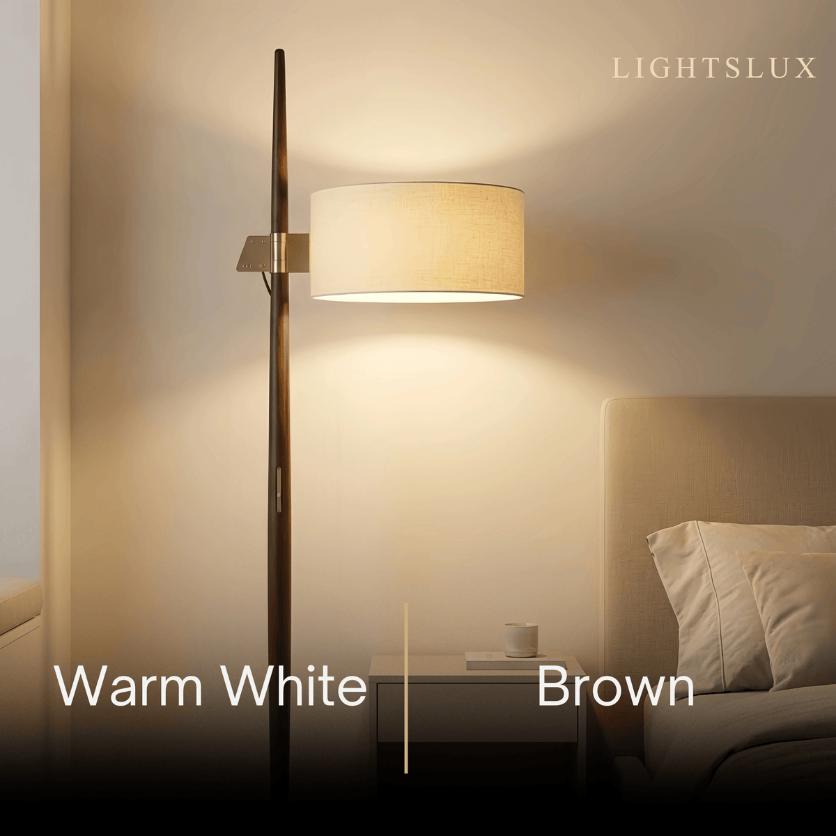 Velora Minimalist Wood Floor Lamp -- Cylindrical for Reading Corner