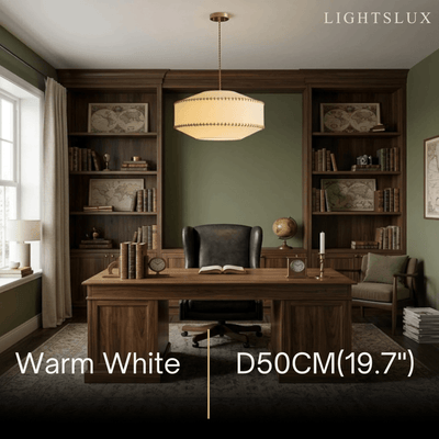 Zenno Wabi-sabiPendant Light - Fabric Iron with Warm LED - 3 Sizes for Living Room