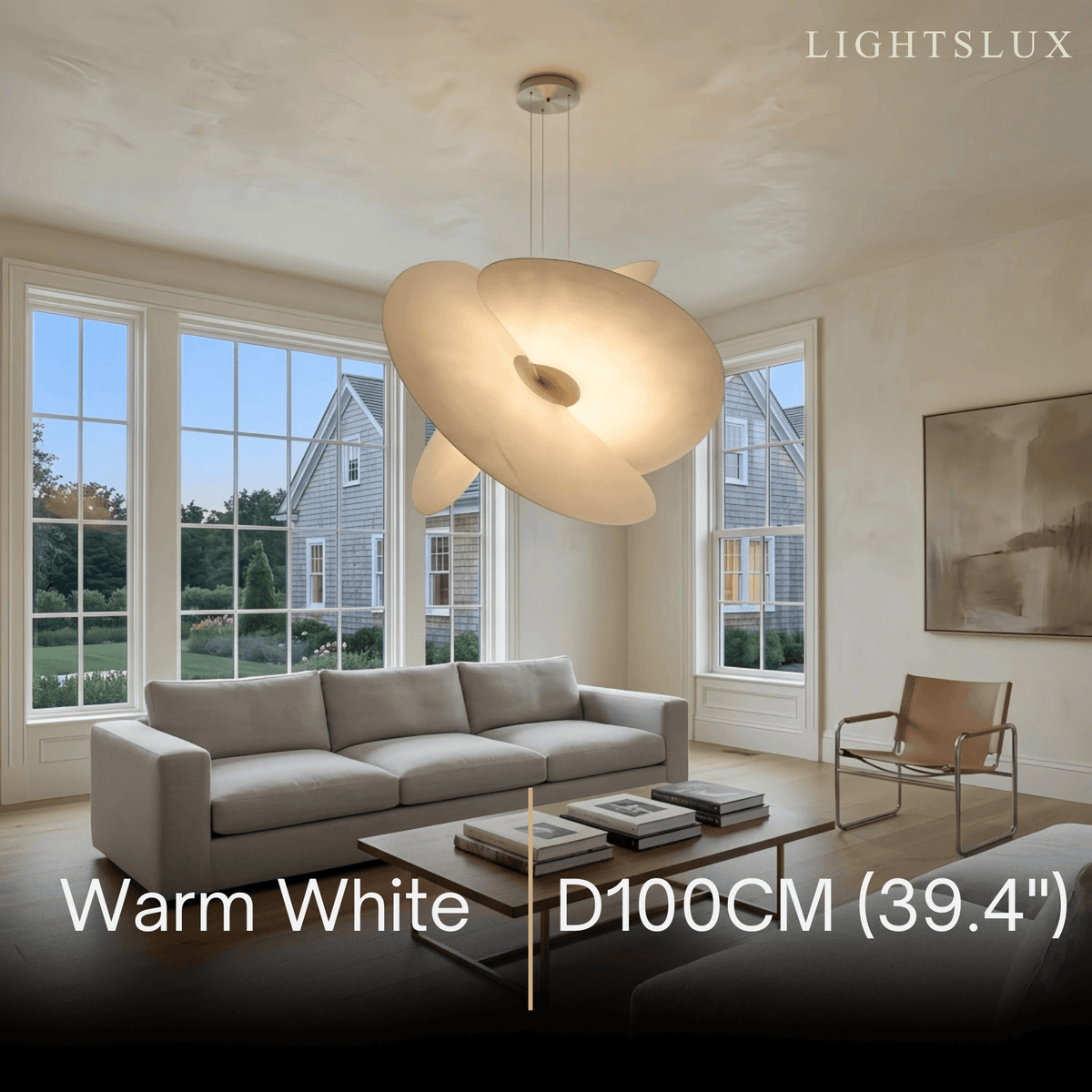 Velora Designer Silk Pendant Light -- Metal & Silk for Living Room