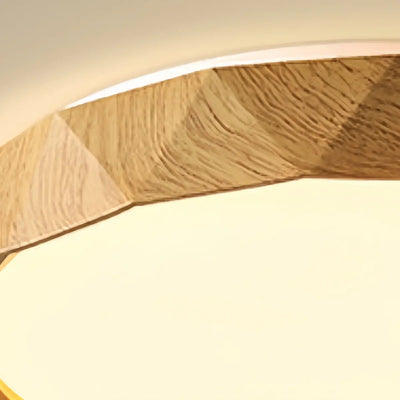 Arcato Vintage Wood‑Grain Ceiling Light - Iron & Acrylic for Living Room 