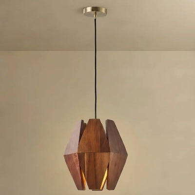 Arcato Vintage Pendant Light Wood - Walnut for Dining Room