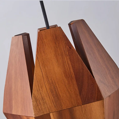 Arcato Vintage Pendant Light Wood - Walnut for Dining Room 