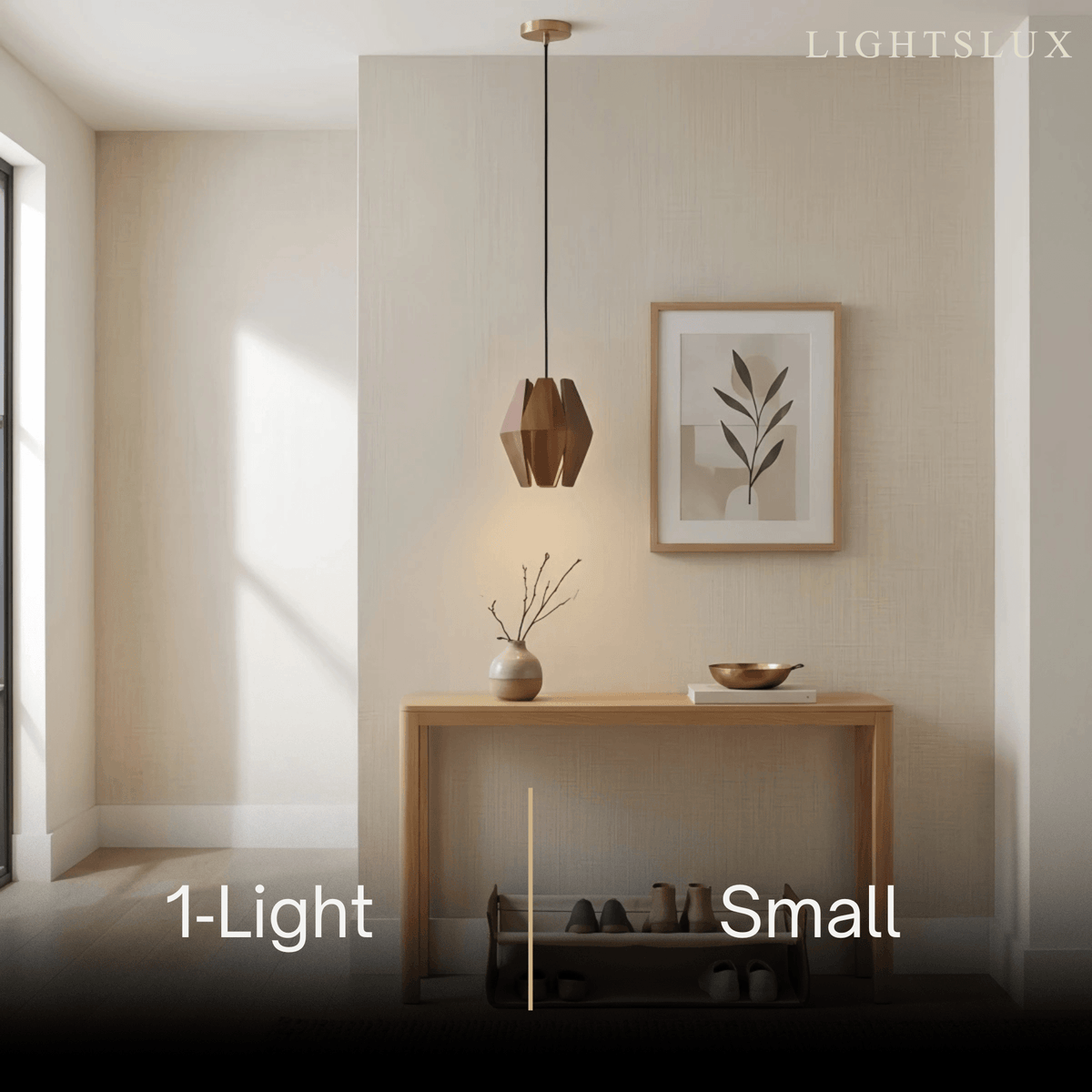 Arcato Vintage Pendant Light Wood - Walnut for Entryway