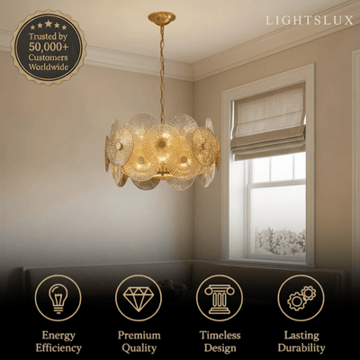 Excelis Modern Pendant Light- Glass Metal  for Dining & Living