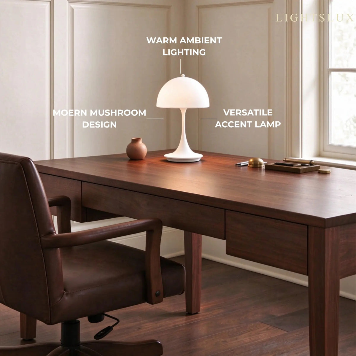 Vivara Minimalism Acrylic Table Lamp-- Touch Whiter for Bedr