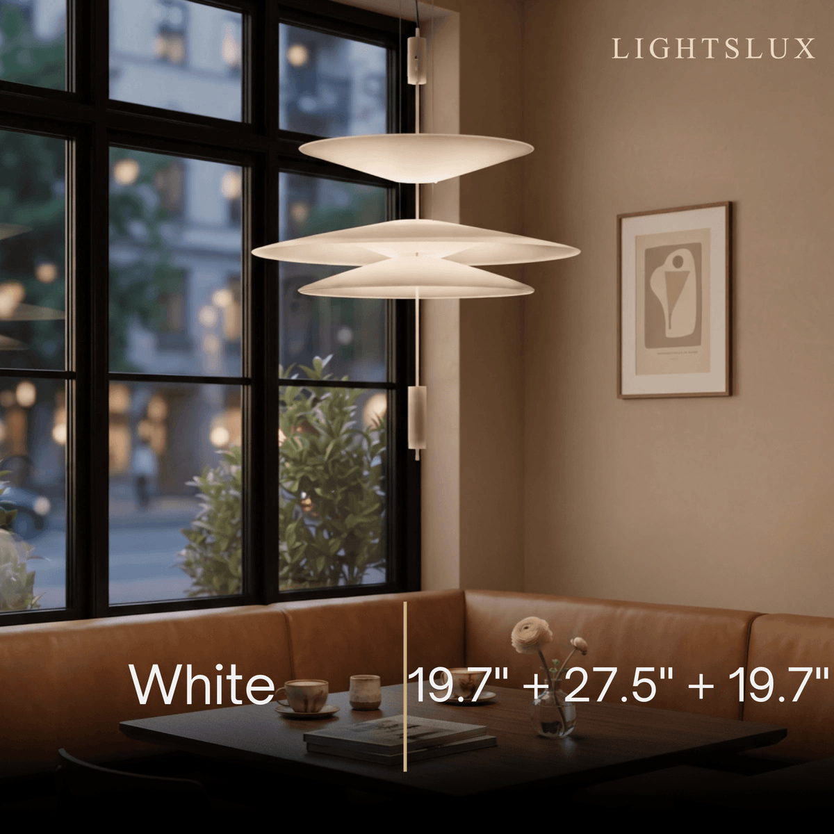 Nebula Modern Acrylic Chandelier – Multi-Tier Disc for Dining WH