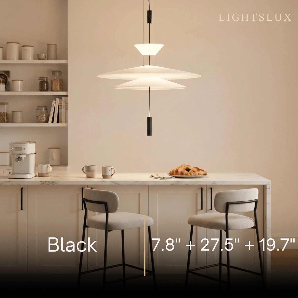 Nebula Modern Acrylic Chandelier – Multi-Tier Disc for Dining Ro
