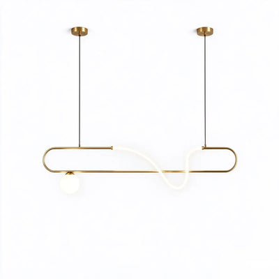 Nebula Modern Silicone LED Pendant Light – Linear Gold for D