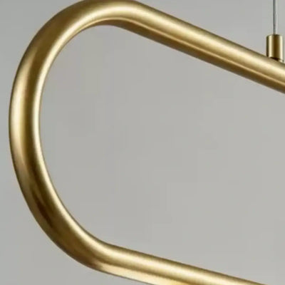 Nebula Modern Silicone LED Pendant Light – Linear Gold for Dining JIE
