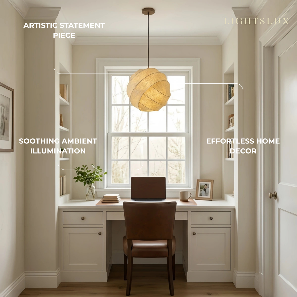 Sandora_Silk_Pendant_Light_--_White_Natural_for_Dining_Room