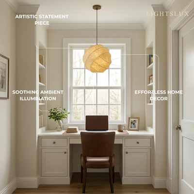Sandora_Silk_Pendant_Light_--_White_Natural_for_Dining_Room