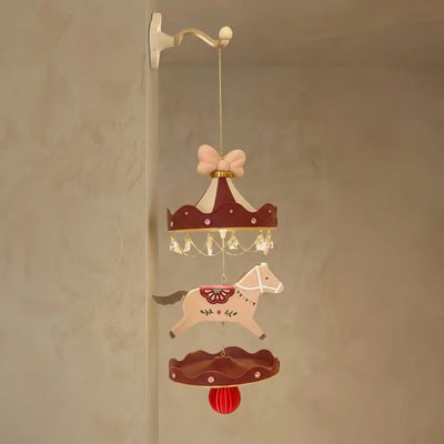 Vivara Cartoon Carousel Wall Lamp -- PLA Material with Rotating Design