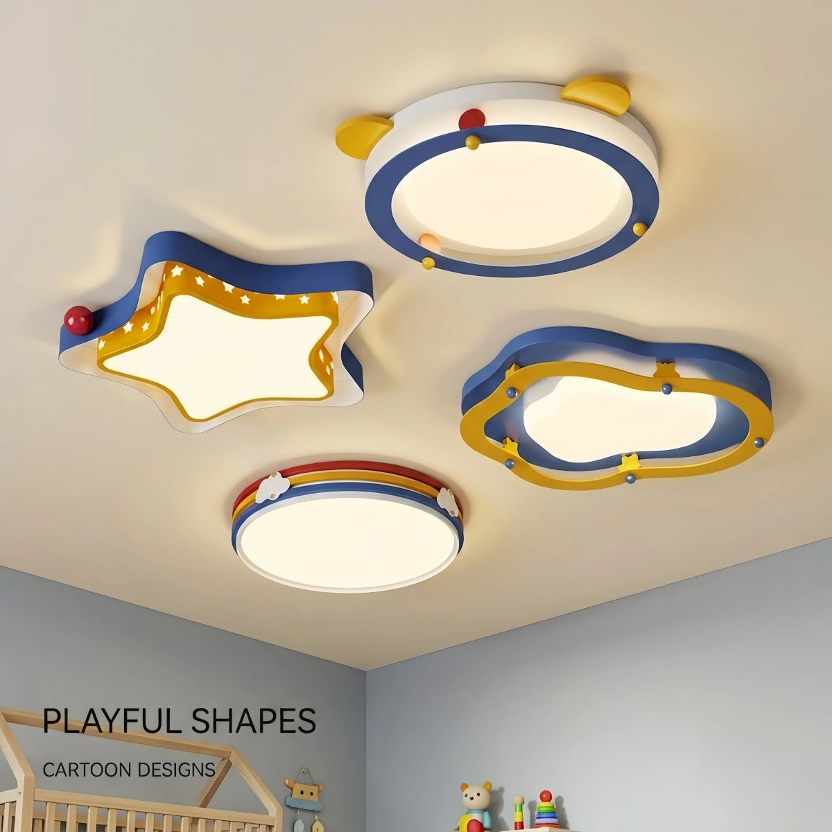Morandia Cartoon LED Ceiling Light--Multi-Color for Children's Bedroom