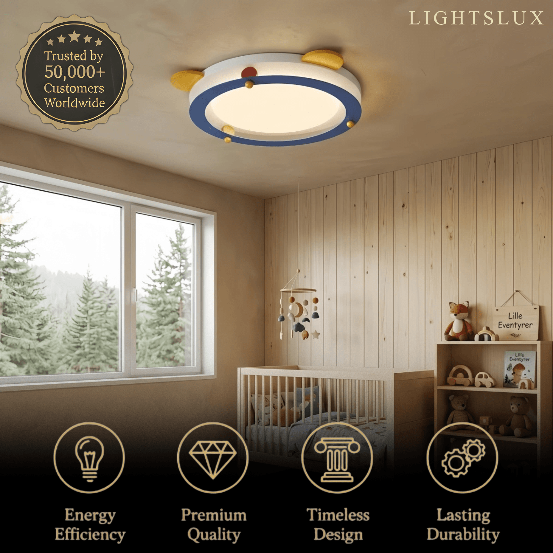 Morandia Cartoon LED Ceiling Light--Multi-Color for Bedroom
