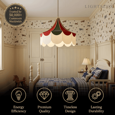 Cartoon Pendant Light – Multicolor Metal and Fabric for Children's Room
